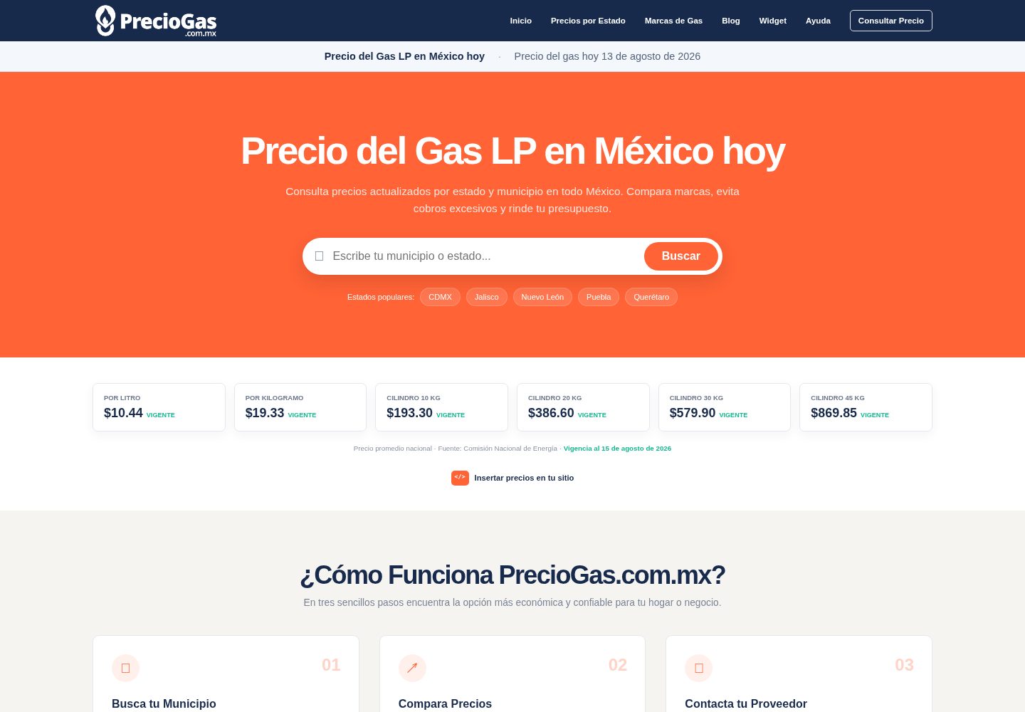 Plataforma PrecioGas